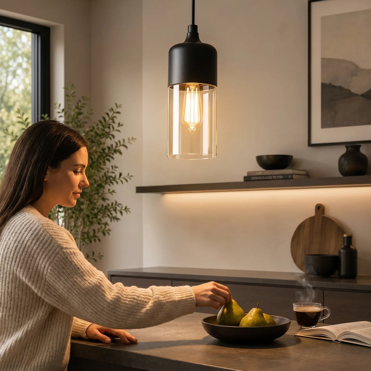 Barrelé Pendant Light