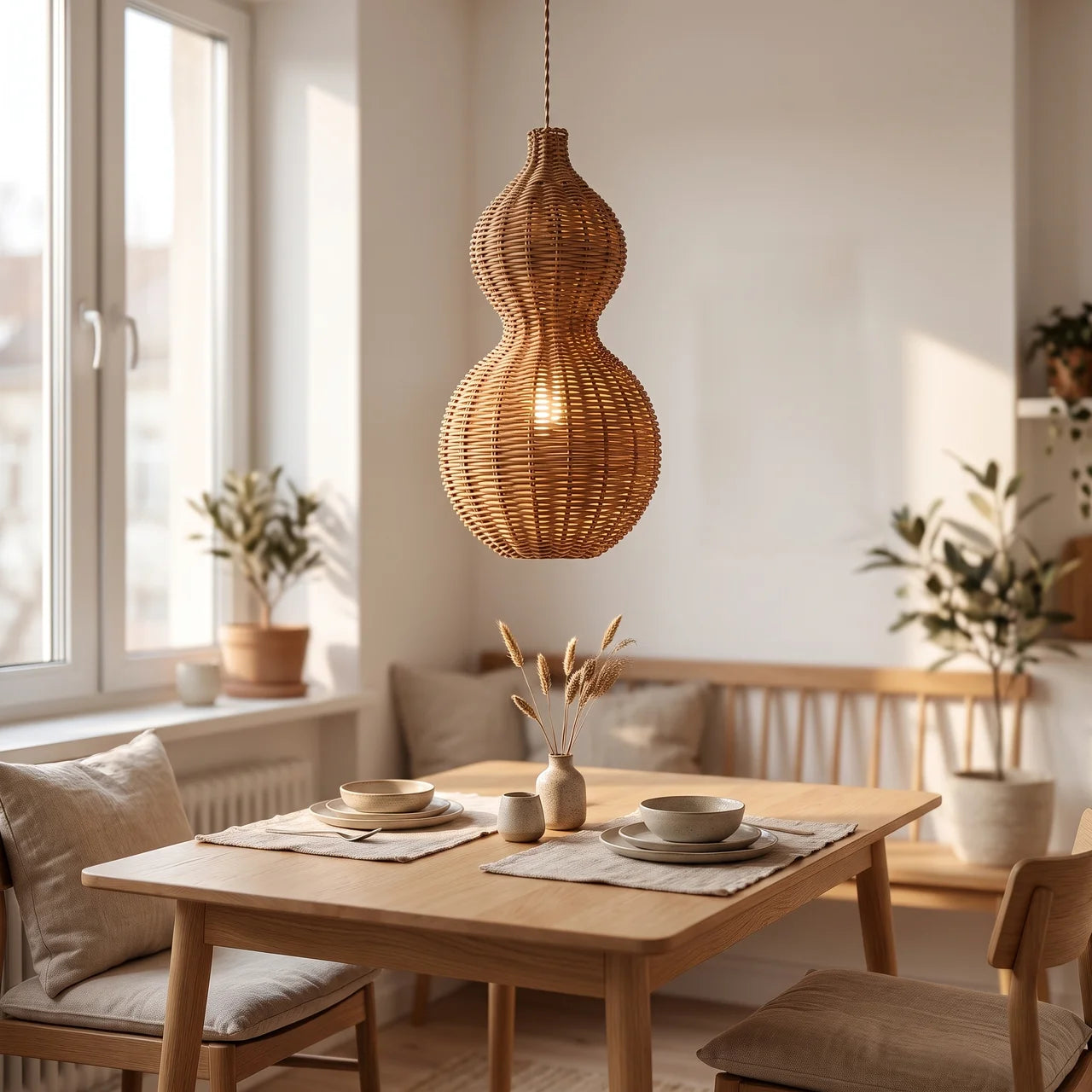 Willow Modern Rattan Pendant Light
