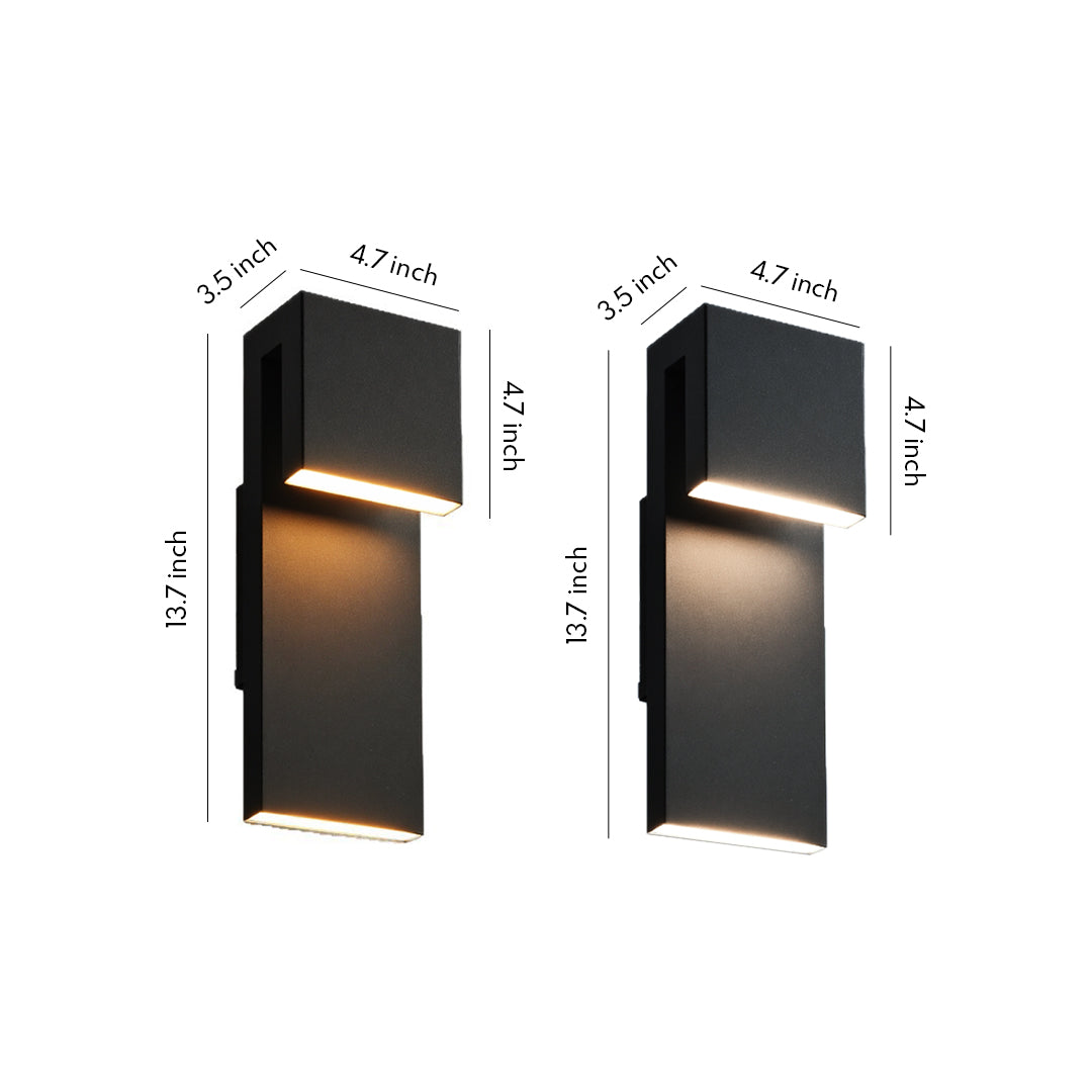 Honfleur Industrial Black Outdoor Wall Light