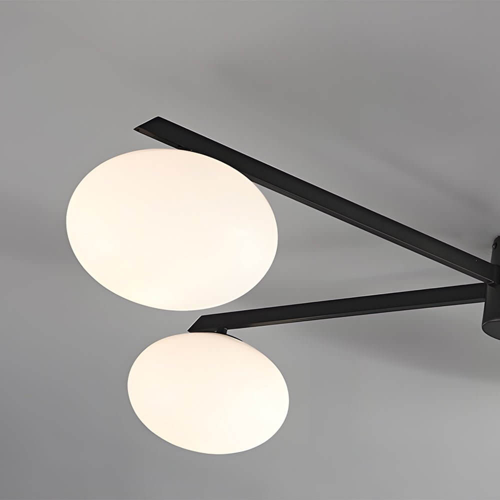 Brume Glass Bubble Semi Flush Ceiling Light