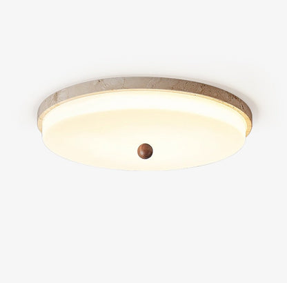 Saverio Travertine Ring LED Flush Mount Ceiling Light
