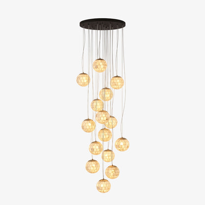 Aldora Alabaster Globe Brass Pendant Light