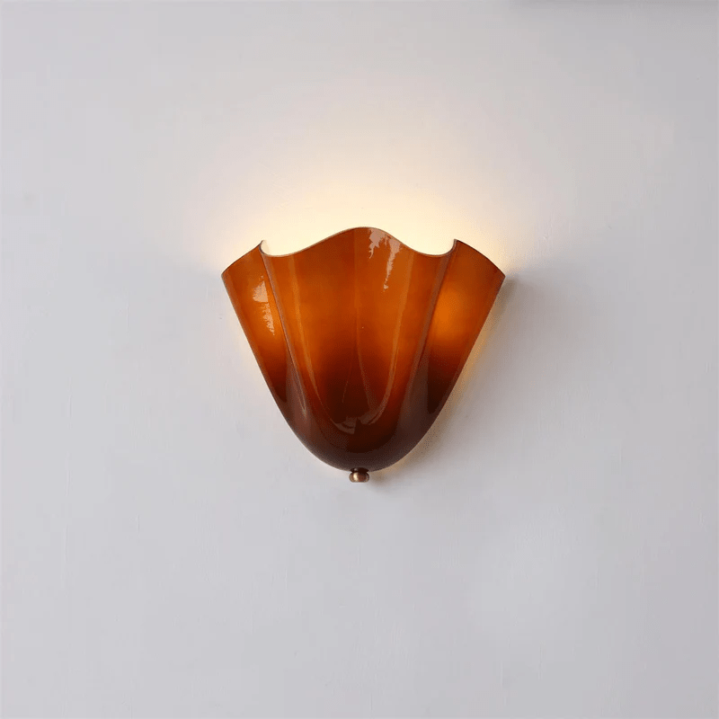 Petalia Organic Petal Glass Wall Sconce Light