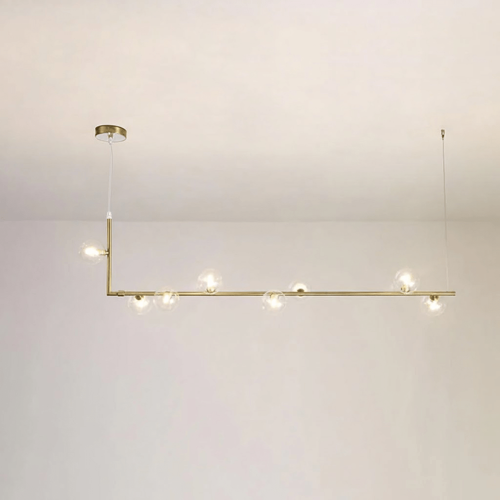 Ailis Linear Clear Glass Globe Chandelier