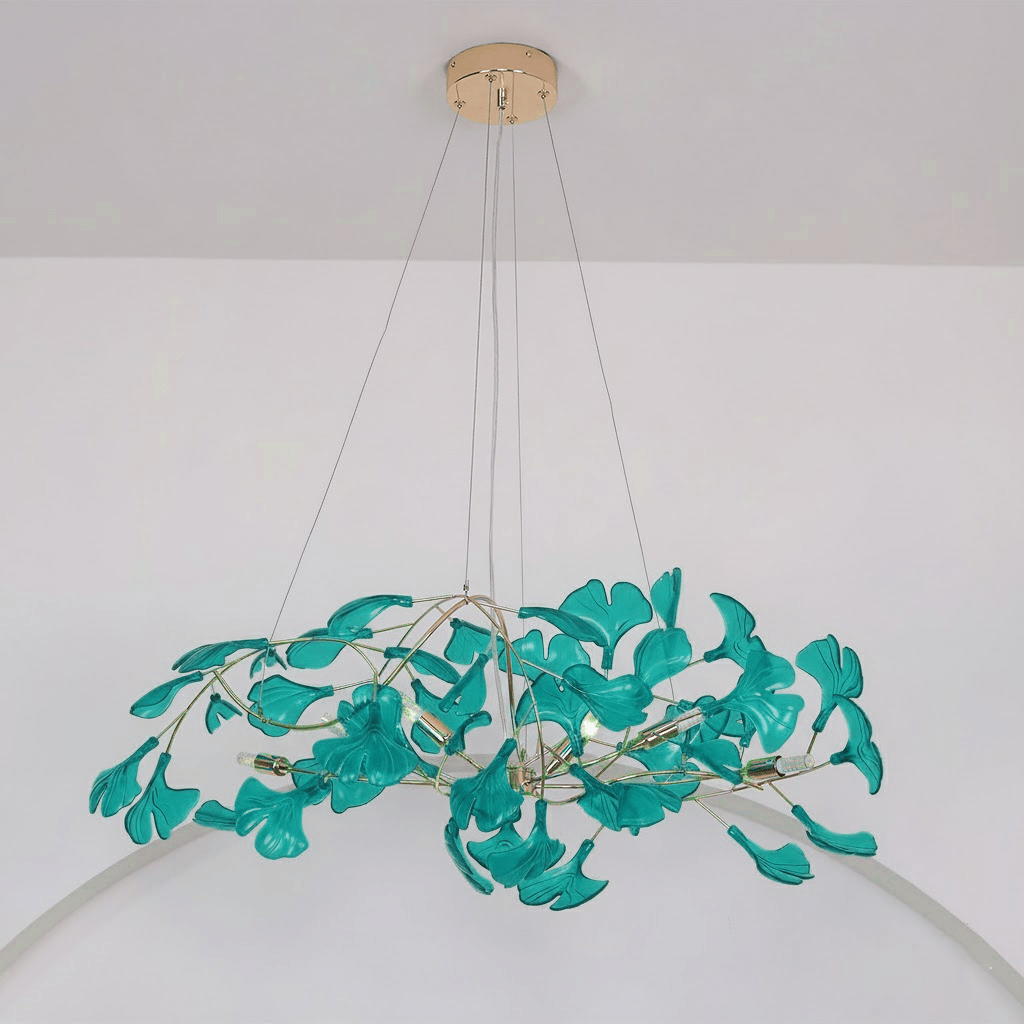 Ginevra Acrylic Ginkgo Leaf Chandelier