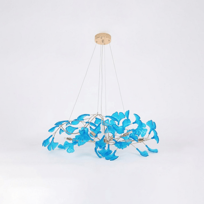 Ginevra Acrylic Ginkgo Leaf Chandelier