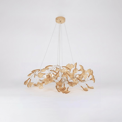 Ginevra Acrylic Ginkgo Leaf Chandelier