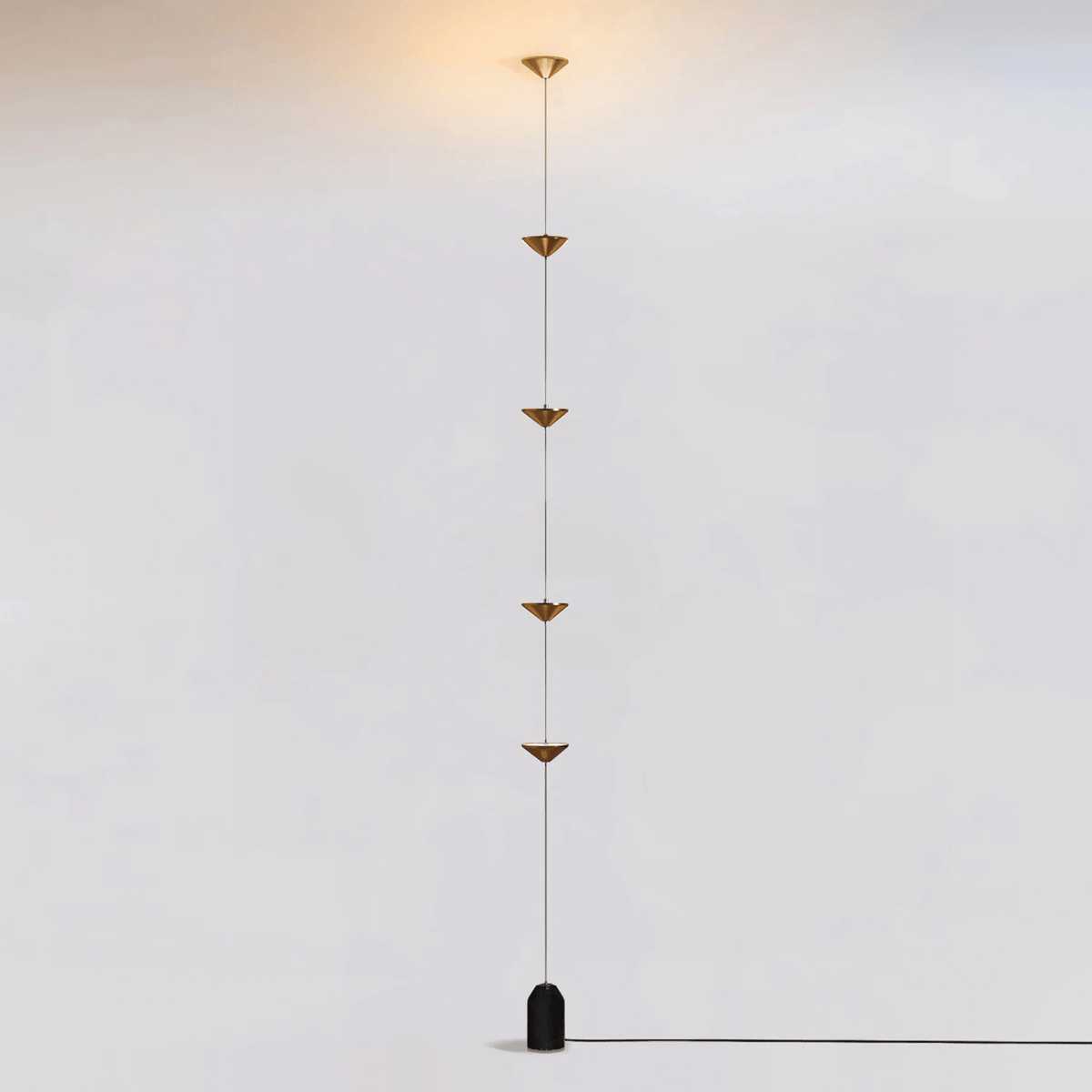 Soreluna Floor to Ceiling LED Floor Lamp with Marble Base