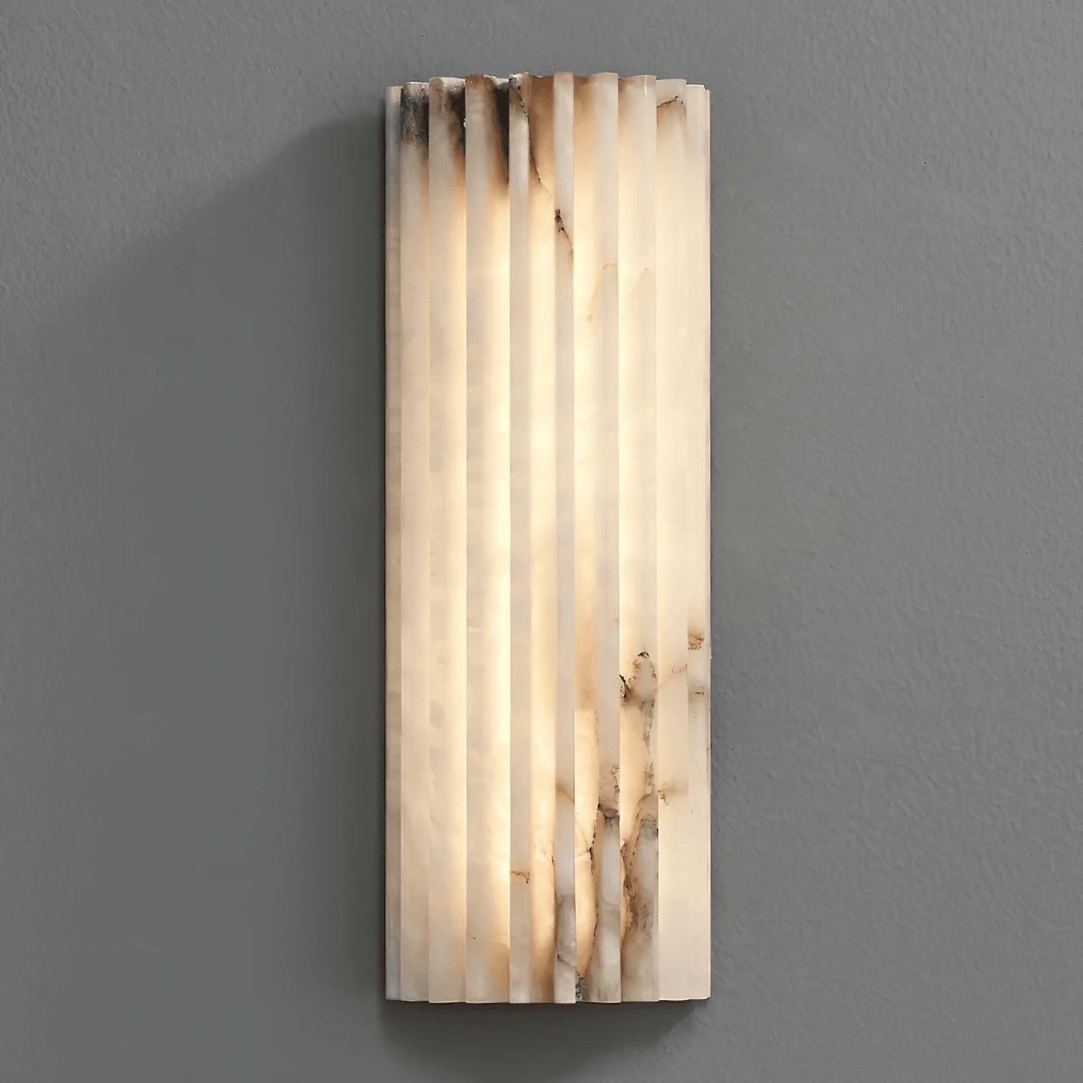 Alvia Genuine Alabaster Dimmable LED Wall Sconce