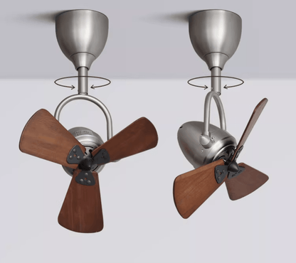Cyrene Three Blade Walnut Articulated Ceiling Fan