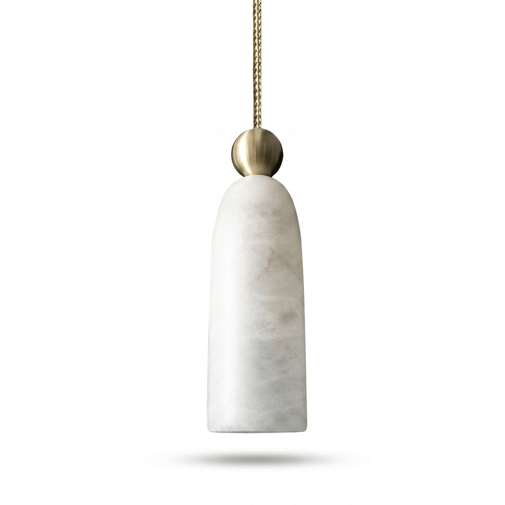 Ansette Alabaster Bell Cascade Pendant Light