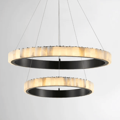 Almira Alabaster Halo Ring LED Chandelier