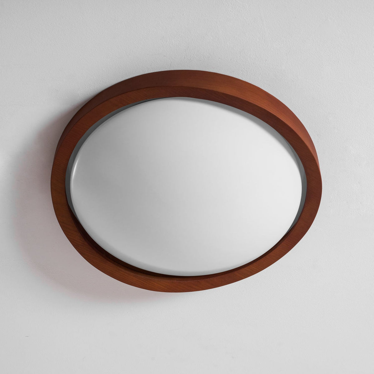 Noyer Walnut Curved Edge LED Flush Mount Ceiling Light