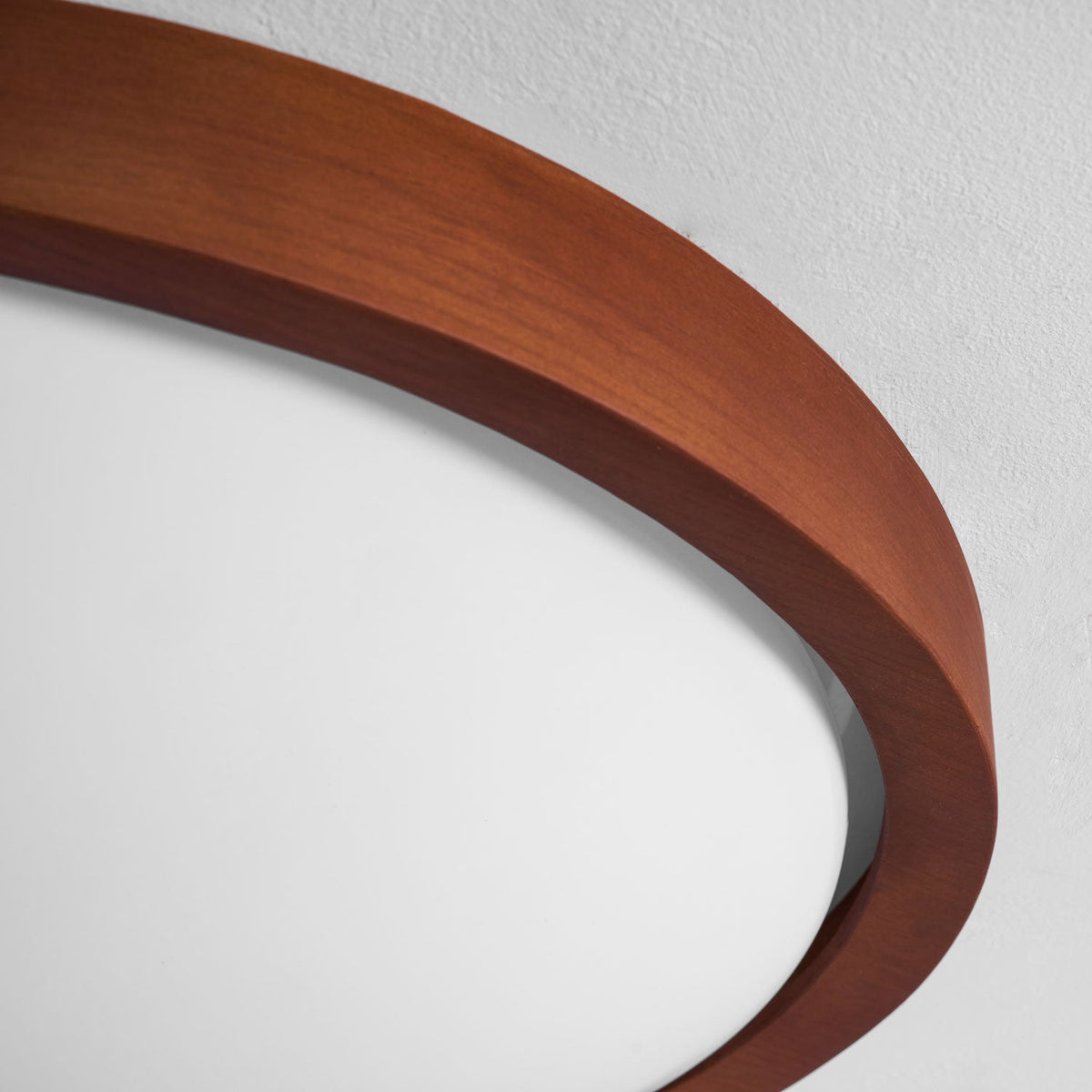 Noyer Walnut Curved Edge LED Flush Mount Ceiling Light