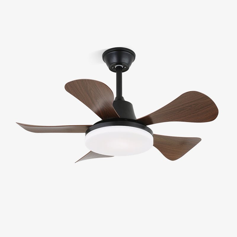 Junon Walnut Blade LED Ceiling Fan Light with Remote