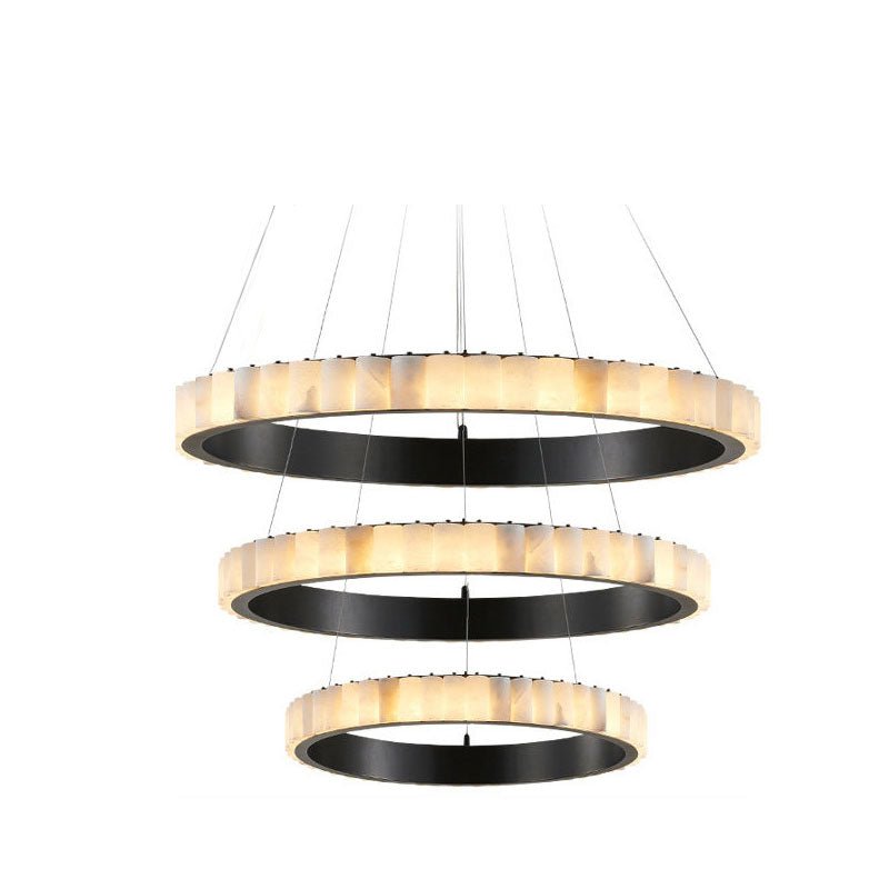 Almira Alabaster Halo Ring LED Chandelier