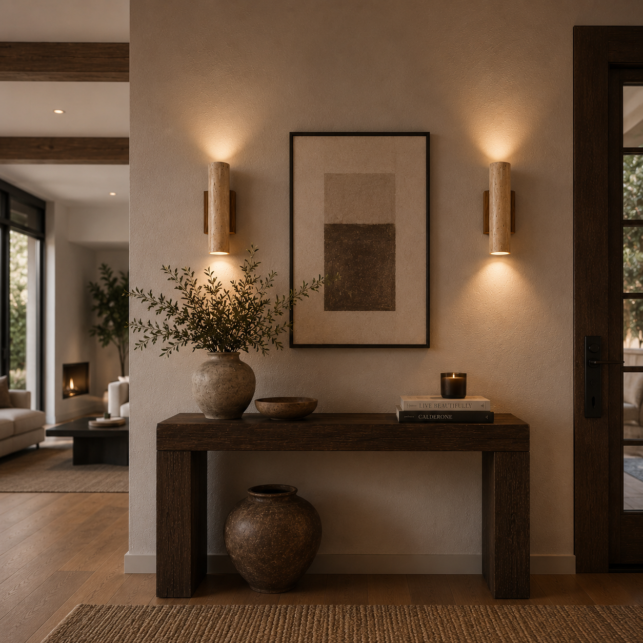 Travelle Travertine Wall Sconce