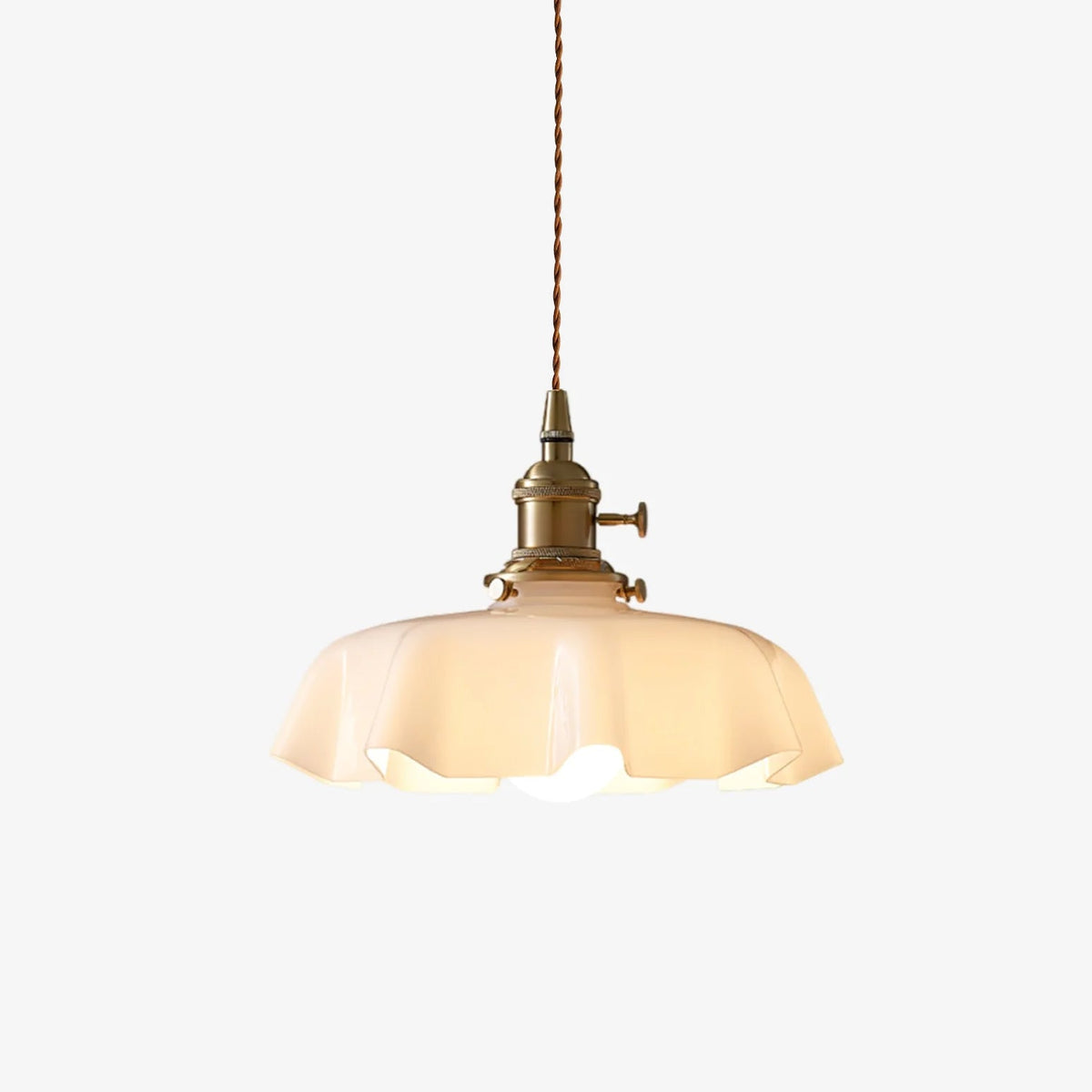 Hyacinth Pleated Glass Pendant Light