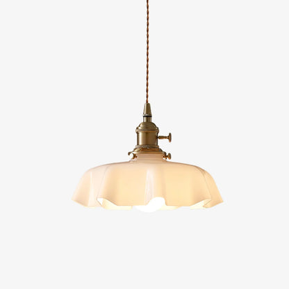 Hyacinth Pleated Glass Pendant Light