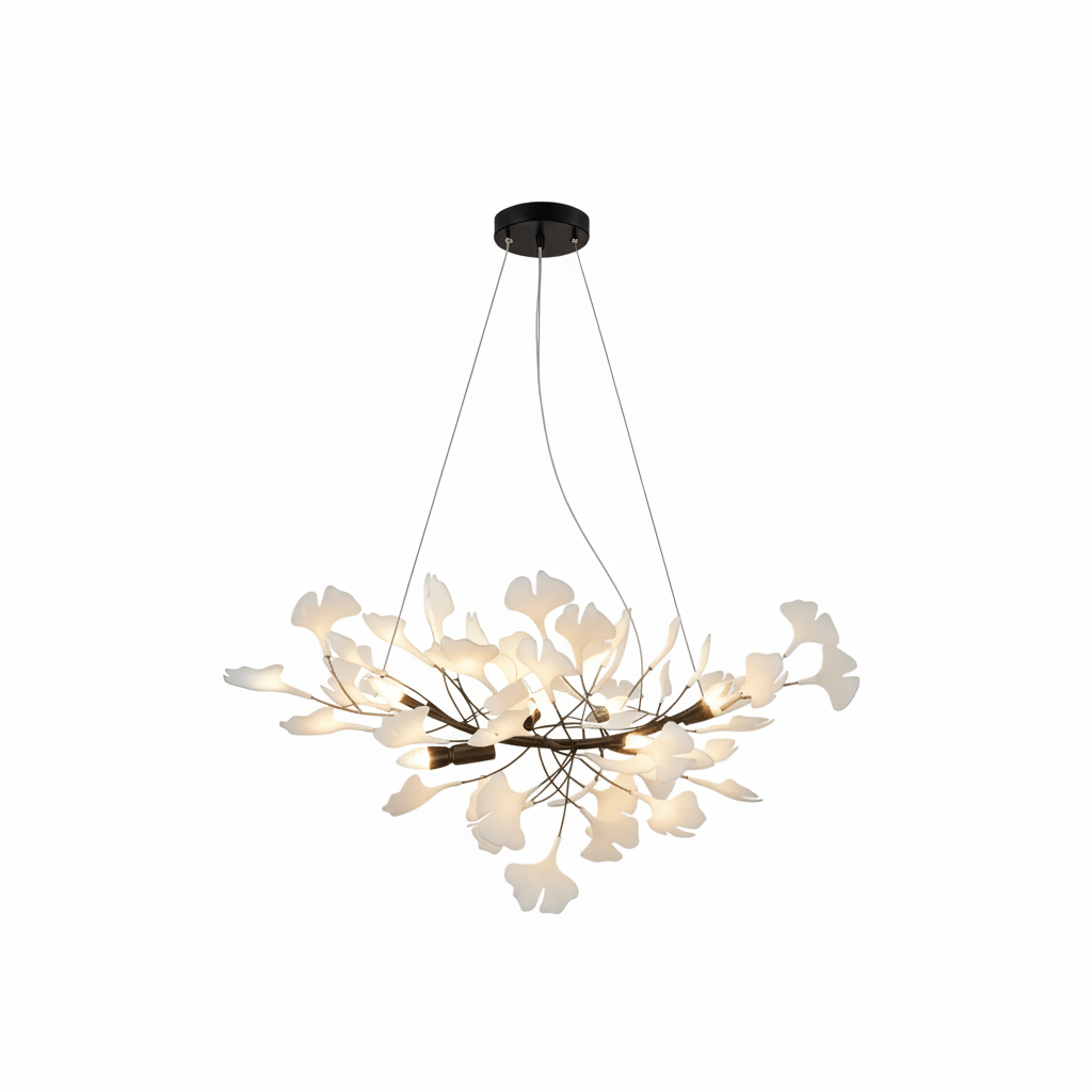Horizon Ceramic Ginkgo Leaf Chandelier