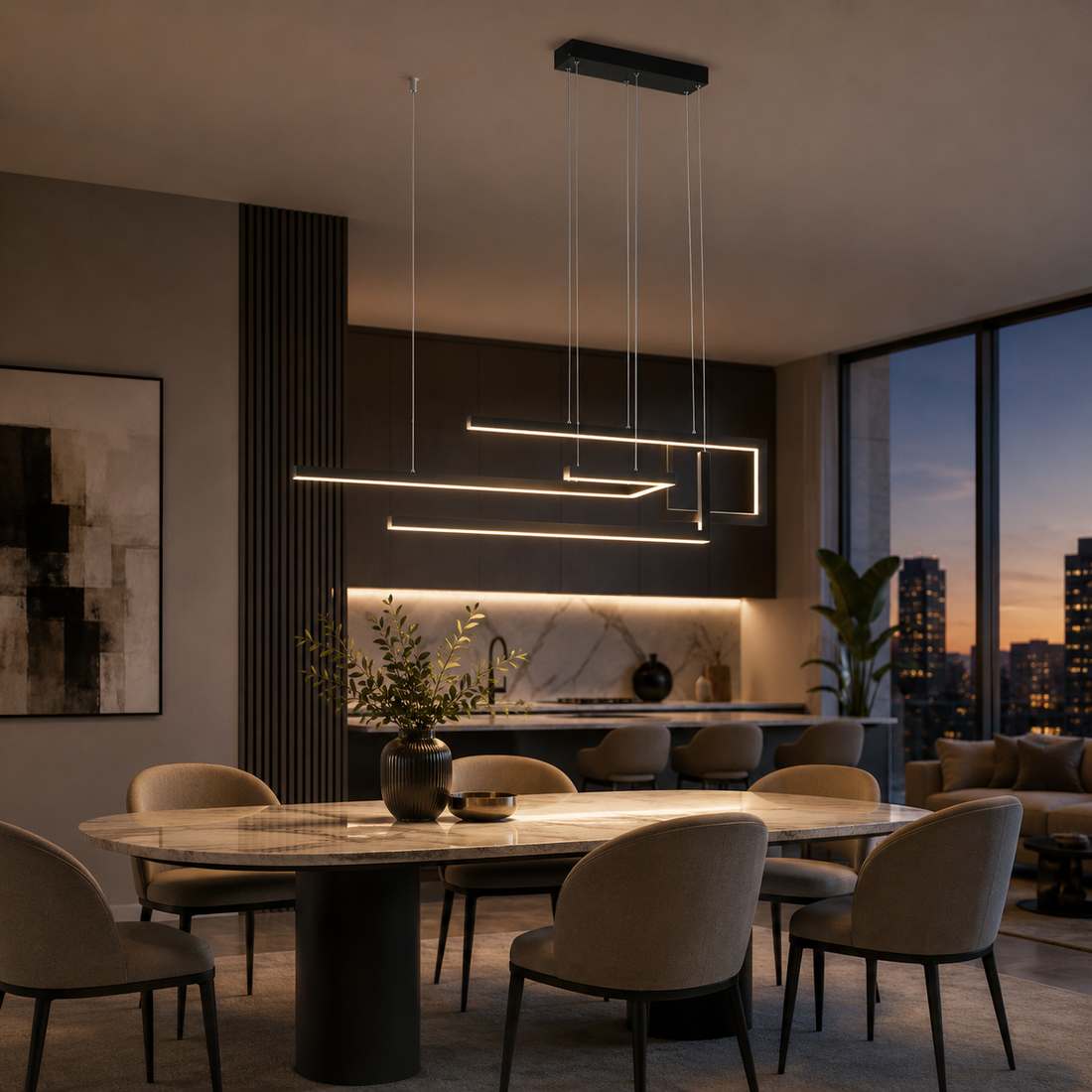 Seryn Modern Linear LED Chandelier