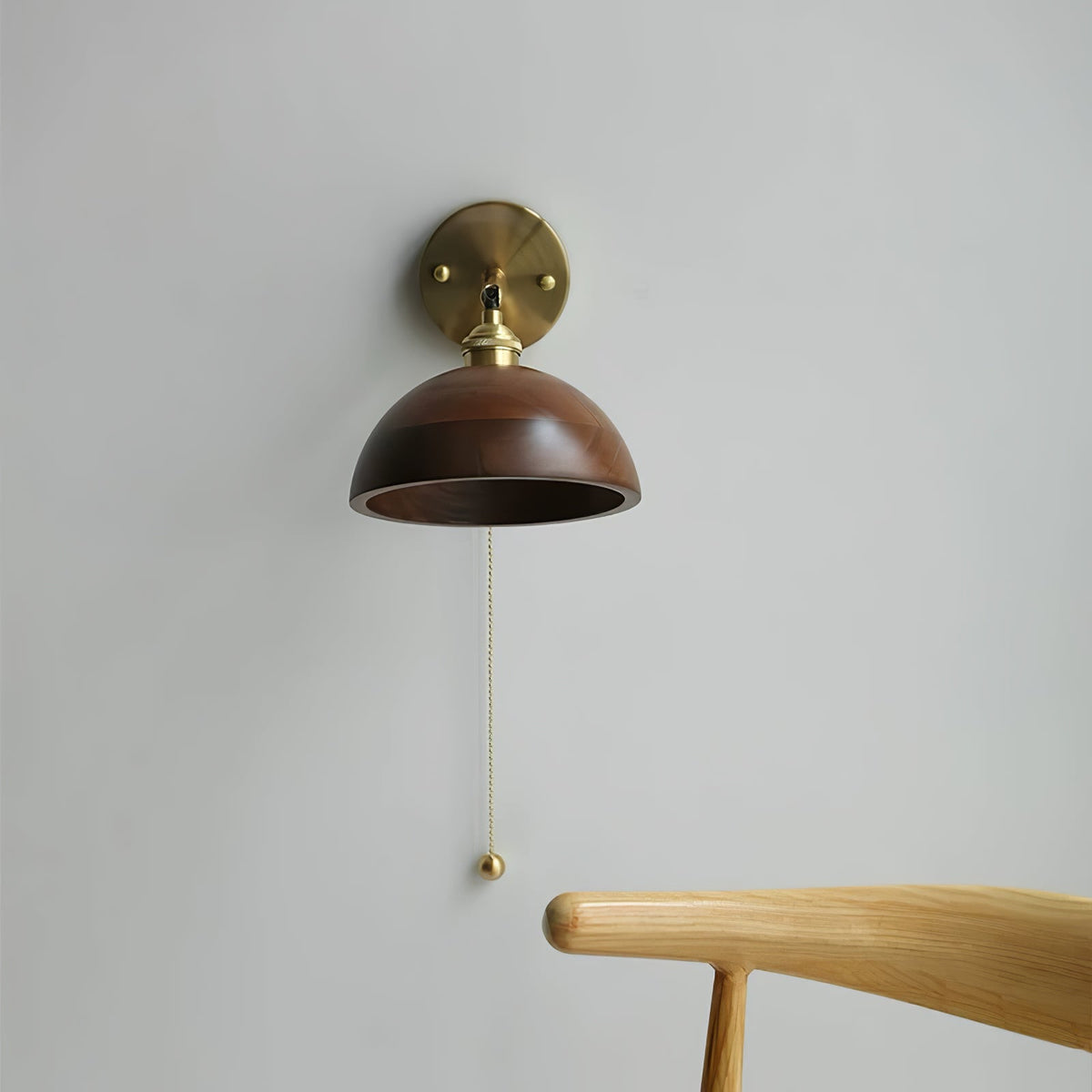 Elm Walnut Wood Wall Sconce