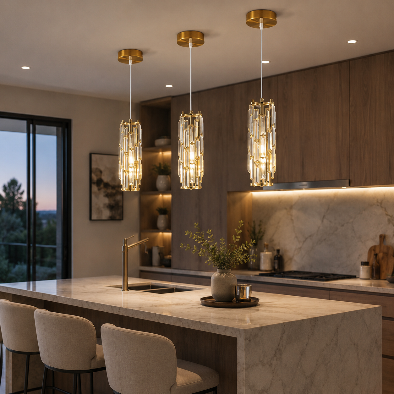 Lustre Mini Crystal Pendant Light