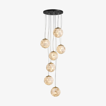 Aldora Alabaster Globe Brass Pendant Light