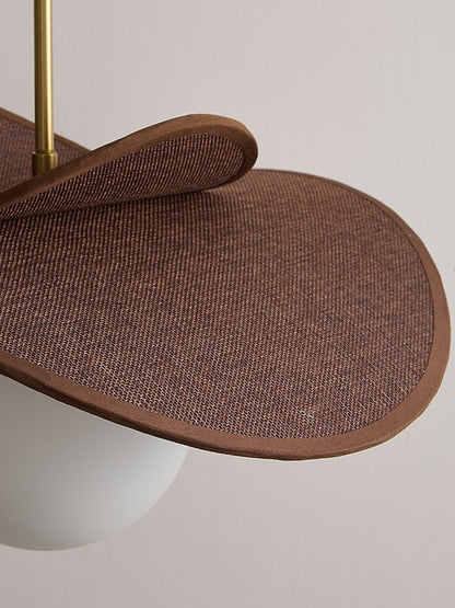 Palmera Raffia Petal Glass Globe Pendant Light
