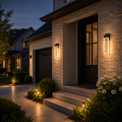 Lunaris Bubble Crystal Outdoor Wall Light