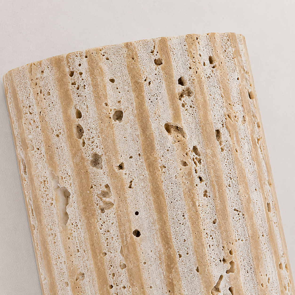 Satori Travertine Half Moon Wall Sconce