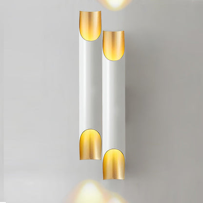 Solenne Twin Light Wall Sconce large double white and gold