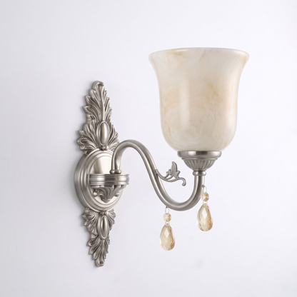 Clotilde Alabaster Bell Wall Sconce