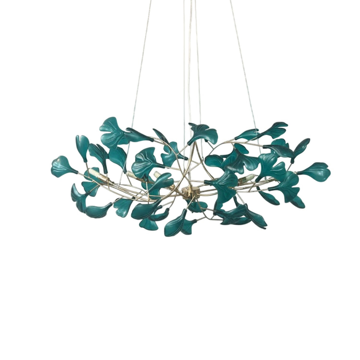 Ginevra Acrylic Ginkgo Leaf Chandelier
