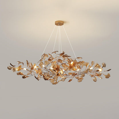 Ginevra Acrylic Ginkgo Leaf Chandelier