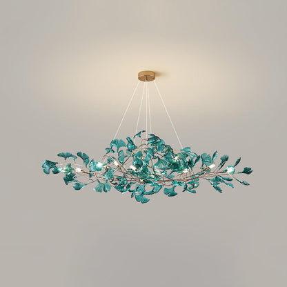 Ginevra Acrylic Ginkgo Leaf Chandelier
