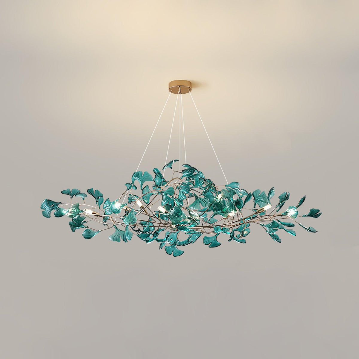Ginevra Acrylic Ginkgo Leaf Chandelier