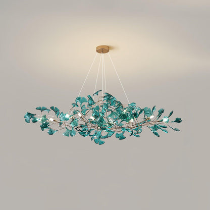 Ginevra Acrylic Ginkgo Leaf Chandelier