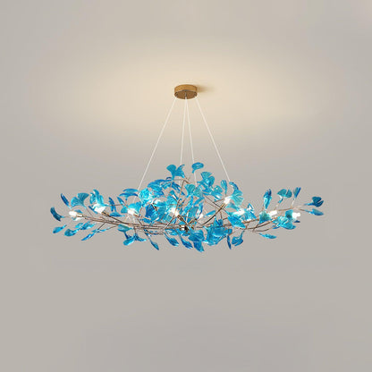 Ginevra Acrylic Ginkgo Leaf Chandelier