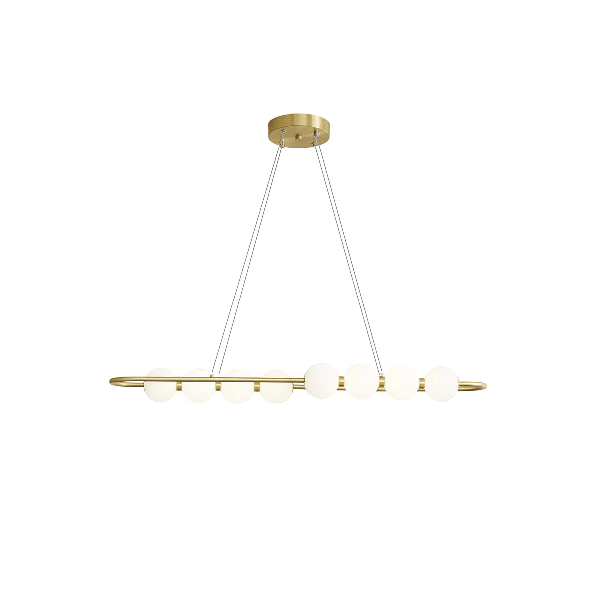 Coralyn Brass Acrylic Pearl LED Chandelier