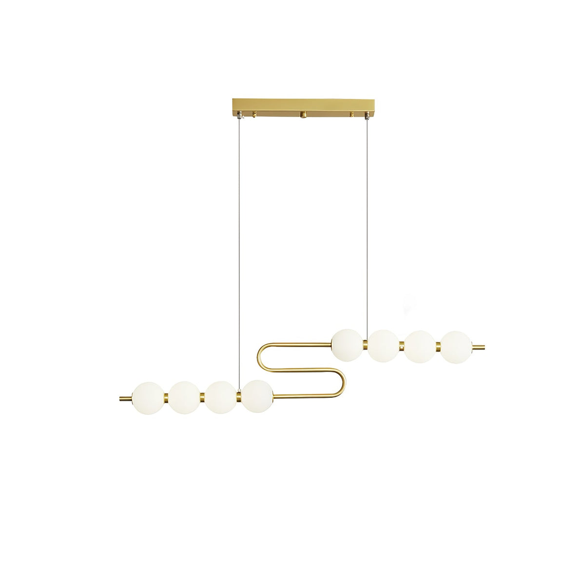 Coralyn Brass Acrylic Pearl LED Chandelier