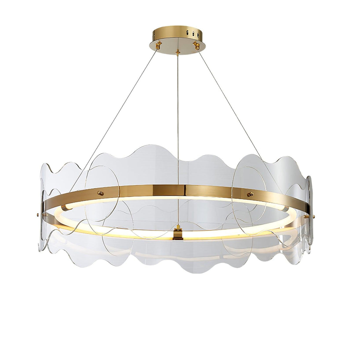 Rivage Acrylic Wave LED Chandelier