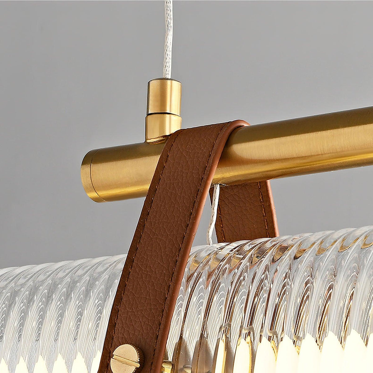 Talvi Linear LED Acrylic Chandelier detail close up