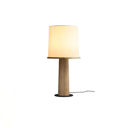 Tamsen Wood Base Fabric Shade Table Lamp