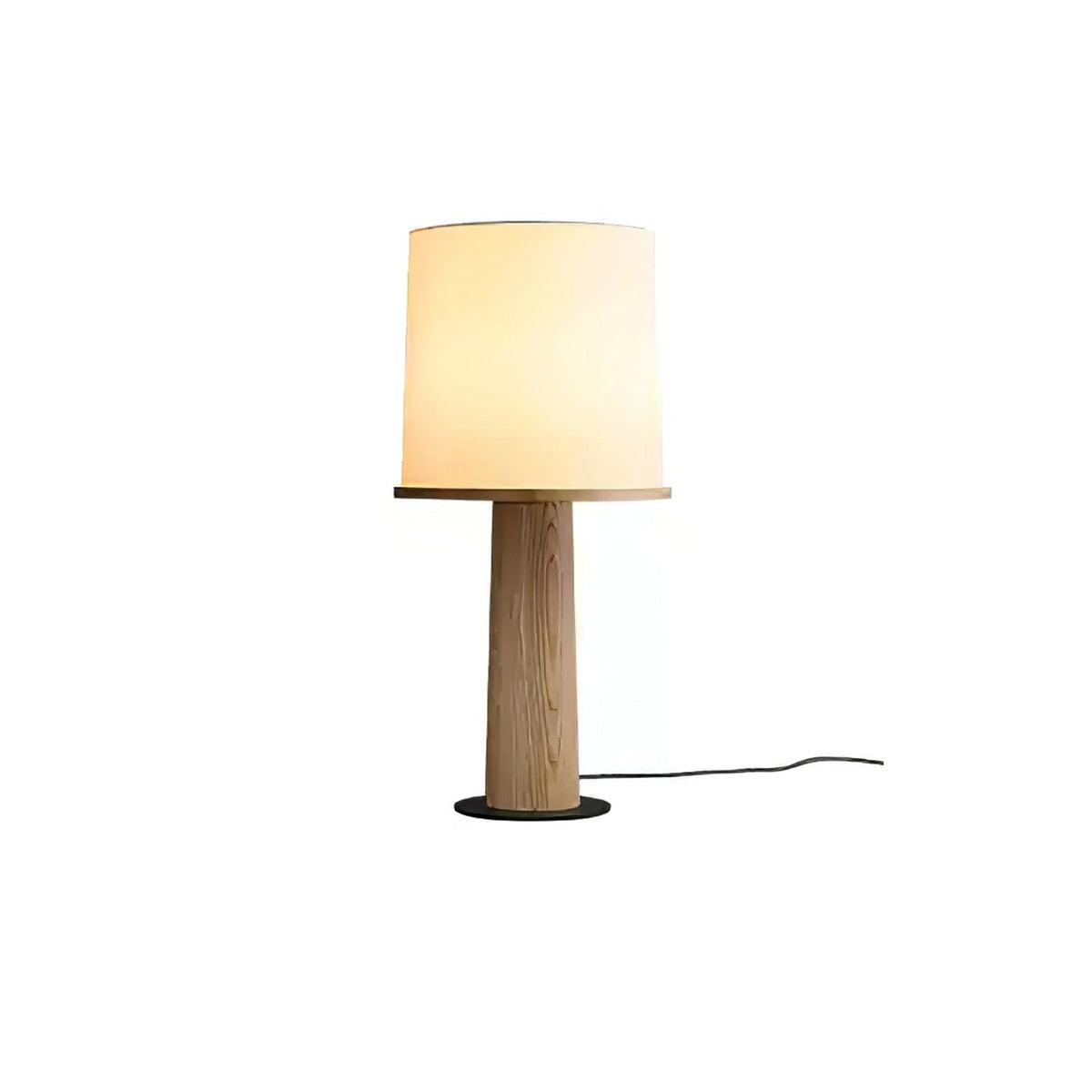 Tamsen Wood Base Fabric Shade Table Lamp