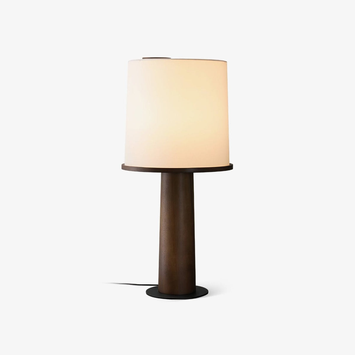 Tamsen Wood Base Fabric Shade Table Lamp