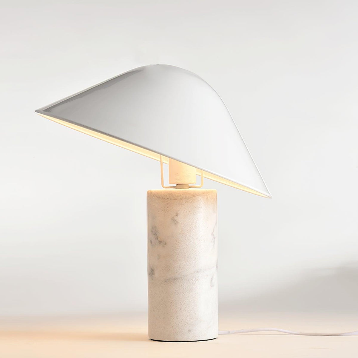Pietra Marble Metal Shade Table Lamp