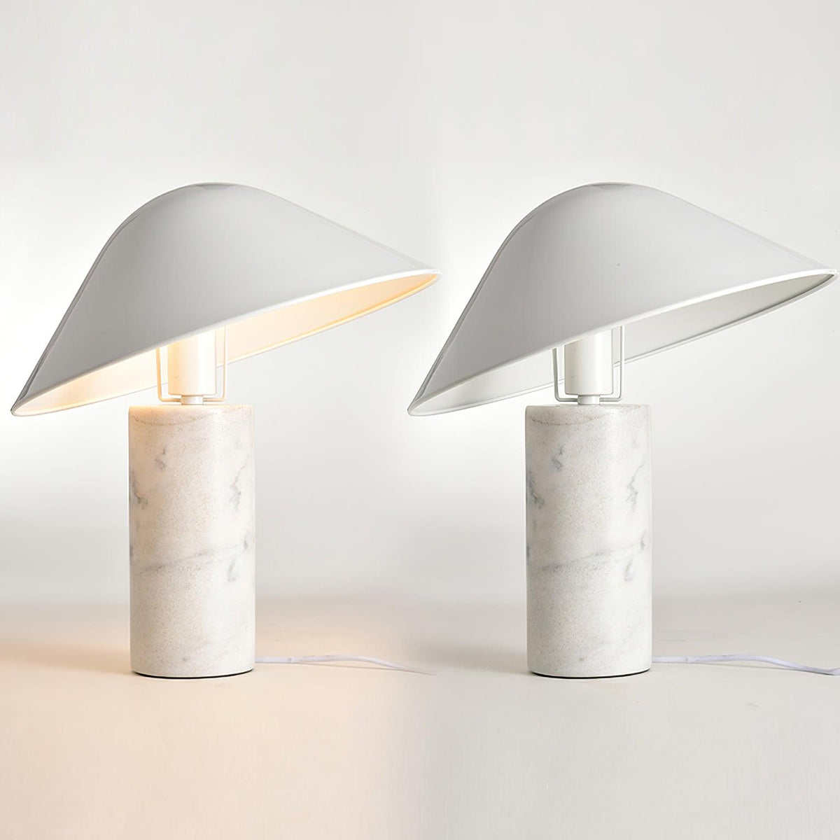 Pietra Marble Metal Shade Table Lamp
