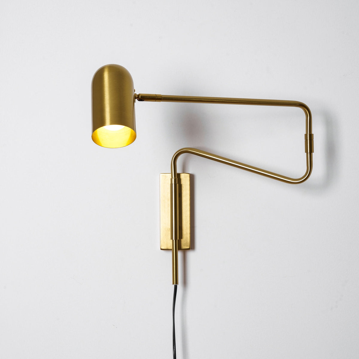 Swivo Plug In Swing Arm Wall Lamp