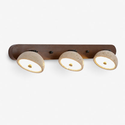 Tivoli Adjustable Travertine Dome Vanity Light